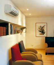 Airconditioning in de woonkamer
